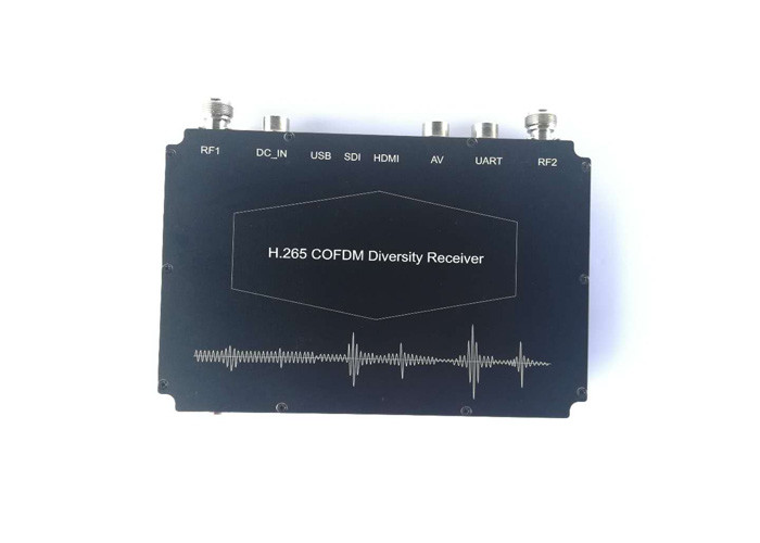 Dois receptor video pequeno dos canais COFDM para Digitas que transmitem H.265